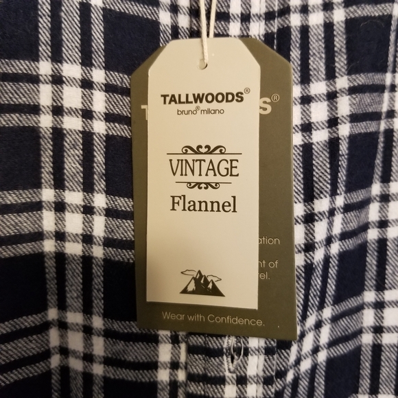 Tallwoods by Bruno Milano Vintage Flannel Button Down Shirt NWT - Picture 6 of 6